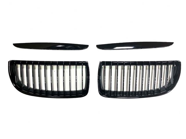BMW 3 SERIES  E90 GRILLE, ALL BLK W/ HEAD SLOTS