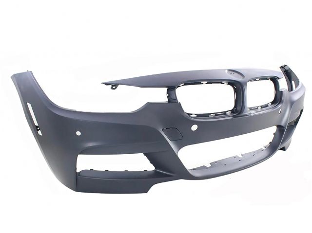 BMW 3 SERIES  F30 FRONT BUMPER COVER W/O WASHER HOLE W/ PDC W/ SIDE REFLECTOR HOLE US TYPE
