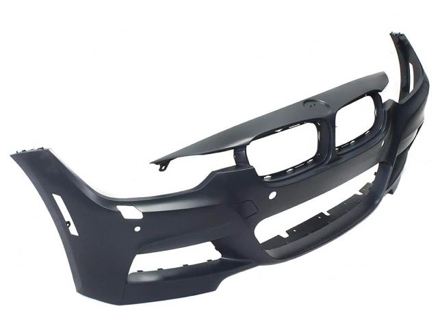 BMW 3 SERIES  F30 FRONT BUMPER COVER W/ WASHER HOLE W/ PDC W/ SIDE REFLECTOR HOLE US TYPE