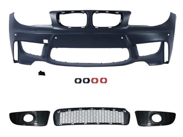 BMW 1 SERIES E82 Couple M1 FRONT BUMPER ASS'Y W/O WASHER HOLE W/ PDC W/O FOG LAMP前保總成無雨有雷