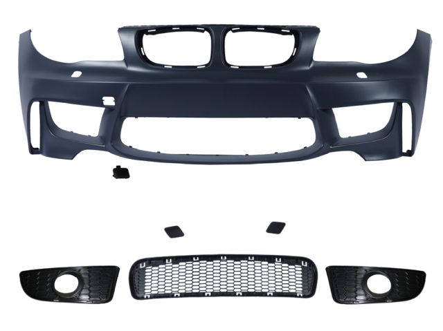 BMW 1 SERIES E82 Couple M1 FRONT BUMPER ASS'Y W/ WASHER HOLE W/O PDC W/O FOG LAMP前保總成有雨無雷