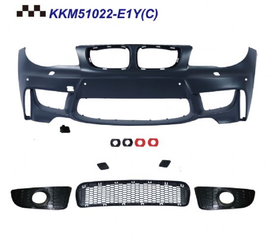BMW 1 SERIES E82 Couple M1 FRONT BUMPER ASS'Y W/ WASHER HOLE W/ PDC W/O FOG LAMP前保總成有雨有雷