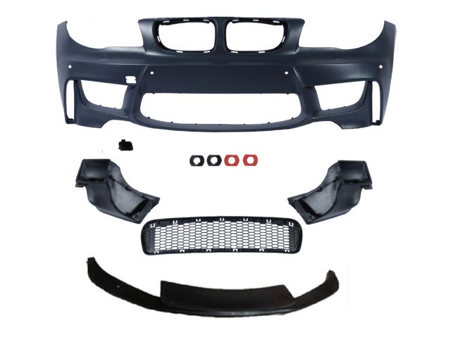 BMW 1 SERIES E82 Couple M1 FRONT BUMPER ASSY W/O WASHER HOLE W/ PDC W/O FOG LAMP W/ FRONT LIP