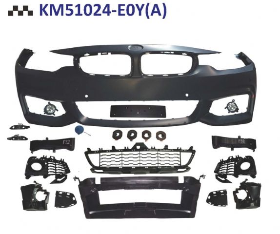 BMW 4 SERIES F32 FRONT BUMPER  ASS'Y W/O WASHER HOLE W/ PDC W/ FOG LAMP