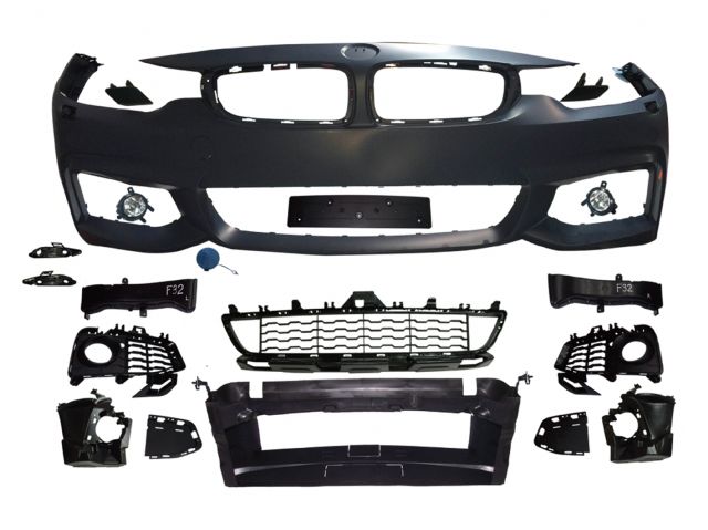 BMW 4 SERIES F33 FRONT BUMPER  ASS'Y W/ WASHER HOLE W/O PDC  W/ FOG LAMP