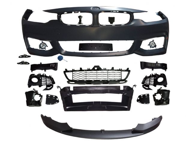 BMW 4 SERIES F32 FRONT BUMPER ASS'Y W/O WASHER HOLE W/O PDC W/ FOG LAMP