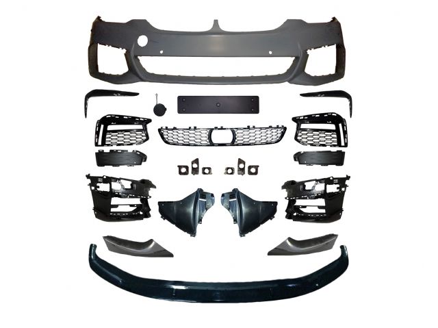 BMW 5 SERIES  G30 F/B ASSY W/O WASHER W/ PDC W/O DRL W/ PARKING HOLE (6PCS) W/ FRONT LIP W/ ACC