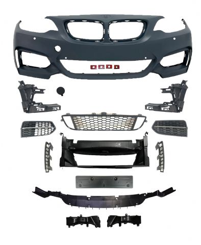 BMW 2 SERIES F22 M tech / M Performance FRONT BUMPER ASSY W/O WASHER HOLE W/ PDC