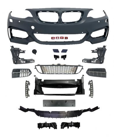 BMW 2 SERIES F22 M tech / M Performance FRONT BUMPER ASSY W/ WASHER HOLE W/ PDC