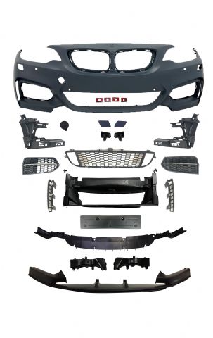 BMW 2 SERIES F22 M tech / M Performance FRONT BUMPER ASSY W/ WASHER HOLE W/ PDC W/ FRONT LIP
