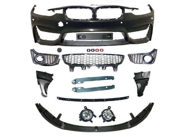BMW 3 SERIES  F30 M3 Sedan 4Doors F/B W/O WASHER W/ PDC HOLE, W/ FOG LAMP ASS'Y W/ FRONT LIP