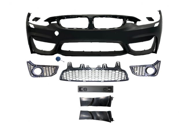 BMW 4 SERIES F32 F/B ASSY W/ WASHER HOLE W/O PDC, OUTER GRILLE W/O HOLE