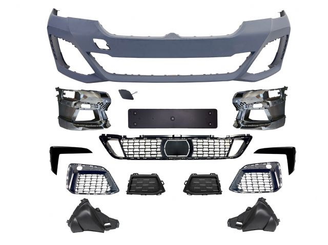 BMW 5 SERIES  G30 FRONT BUMPER ASSY W/O PDC HOLE W/ ACC CENTRE W/O FOG LAMP