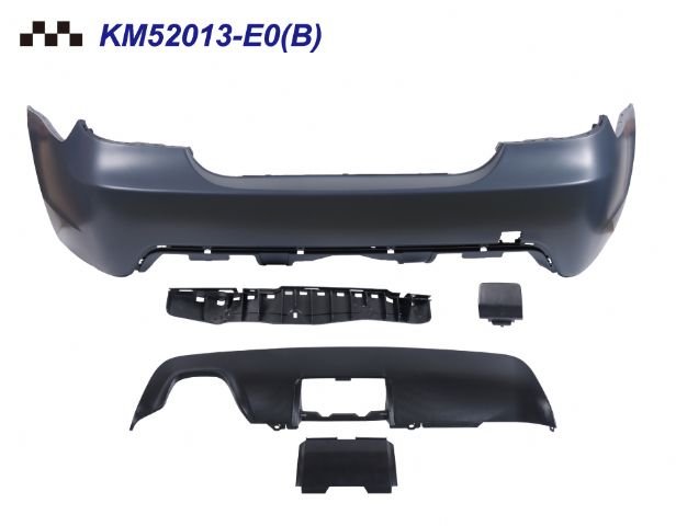 REAR BUMPER COVER W/O P,D,S , HOLE + TOW + TOW HOOK SPOILER