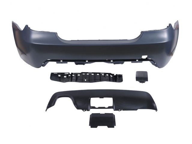 BMW 5 SERIES  E60 REAR BUMPER COVER W/O P,D,S , HOLE + TOW + TOW HOOK SPOILER