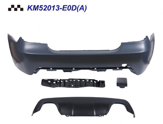 REAR BUMPER COVER W/O P,D,S , HOLE + TOW + DUAL SPOILER