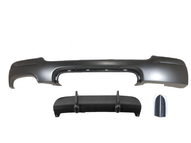 BMW 3 SERIES  E92 DIFFUSER SINGLE OUTLET DUAL EXHAUST (00--) W/ LOWER CENTER VALANCE W/ STICKER