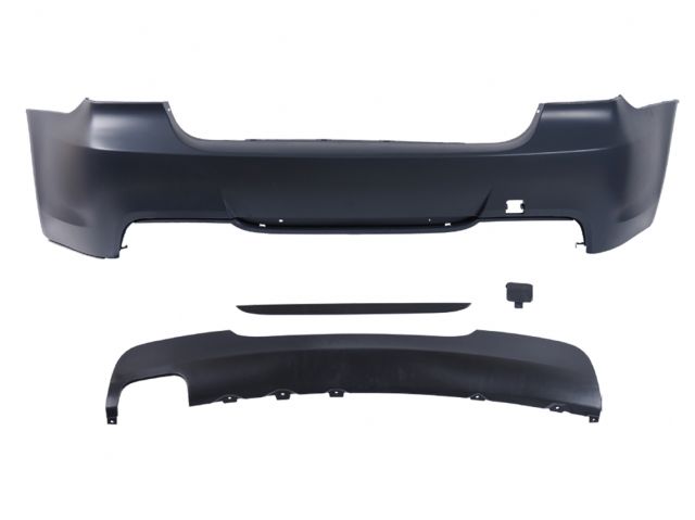 BMW 3 SERIES  E90 REAR BUMPER COVER W/O PDC HOLE W/ ASS'Y  W/ SINGLE OUTLET DIFFUSER