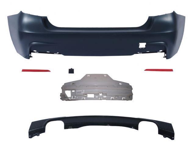 BMW 3 SERIES  F30 R/B ASS'Y W/O PDC TWIN OUTLET QUAD MUFFLER KM52020-3D