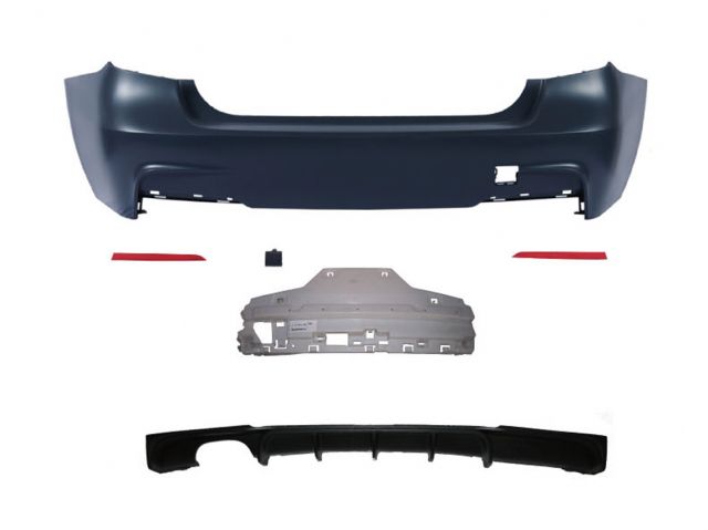 BMW 3 SERIES  F30 R/B ASS'Y W/O PDC SINGLE OUTLET DOUBLE MUFFLER KM52020-3 328