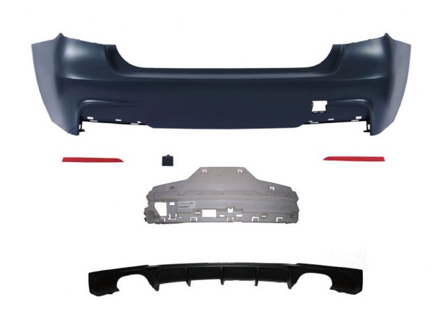 BMW 3 SERIES  F30 R/B ASS'Y W/O PDC TWIN OUTLET QUAD MUFFLER KM52020-3D