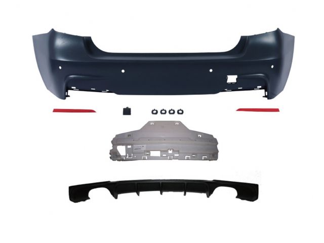 BMW 3 SERIES  F30 R/B ASS'Y W/ PDC TWIN OUTLET QUAD MUFFLER KM52020-3D