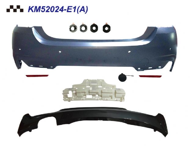 BMW 4 SERIES F32 REAR BUMPER  ASS'Y W/PDC HOLE   W/ SINGLE OUTLET (00--) 