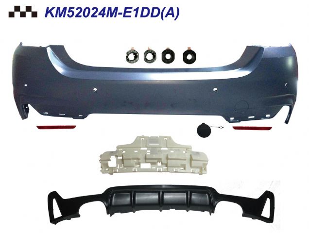 BMW 4 SERIES F33 REAR BUMPER  ASS'Y W/PDC HOLE  W/ QUAD MUFFLER (00--00) 