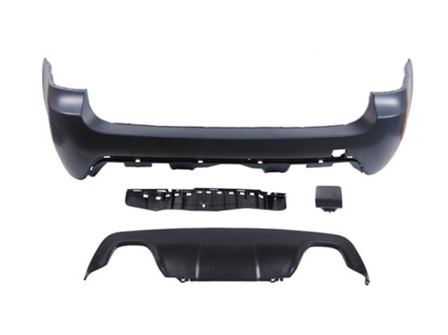 BMW 5 SERIES  E61 REAR BUMPER COVER W/O P,D,S , HOLE + TOW + DUAL SPOILER