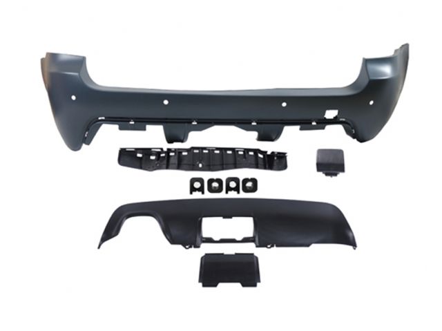 BMW 5 SERIES  E61 REAR BUMPER COVER W/ P,D,S(30MM) , HOLE + TOW + TOW HOOK SPOILER 00--