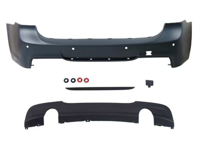 BMW 3 SERIES  E91 REAR BUMPER COVER ASS'Y W/PDC HOLE W/ DUAL SPOILER