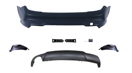 M. BENZ C-CLASS  W204 AMG R/B ASS'Y W/O PDC W/ SINGLE MUFFLER 0---