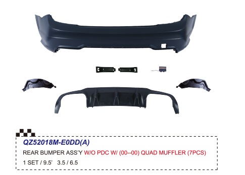 M. BENZ C-CLASS  W204 C63 AMG R/B ASS'Y W/O PDC W/ QUAD MUFFLER C63