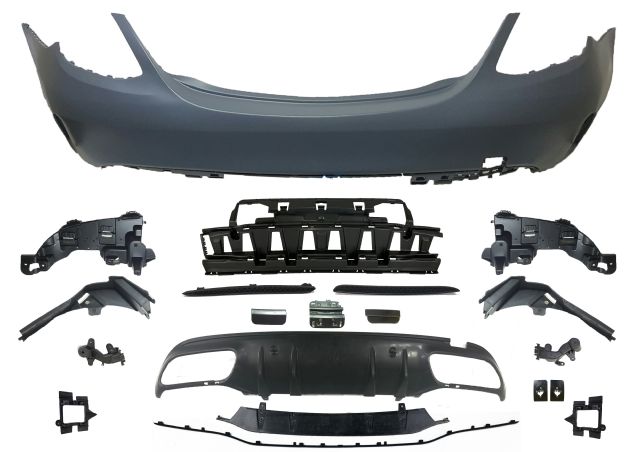 M. BENZ C-CLASS  W205 AMG C63/C43 R/B ASSY W/O PDC HOLE W/ TWIN DIFFUSER