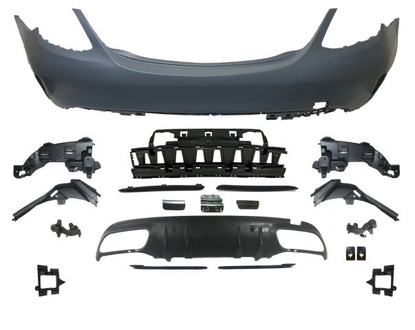 M. BENZ C-CLASS  W205 AMG C63/C43 R/B ASSY W/O PDC HOLE W/ TWIN DIFFUSER