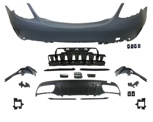 M. BENZ C-CLASS  W205 AMG C63/C43 R/B ASSY W/ PDC HOLE W/ TWIN DIFFUSER