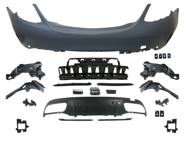 M. BENZ C-CLASS  W205 AMG C63/C43 R/B ASSY W/ PDC HOLE W/ TWIN DIFFUSER