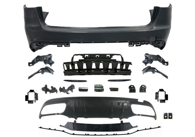 M. BENZ C-CLASS  W205 AMG C63/C43 R/B ASSY W/O PDC HOLE W/ TWIN DIFFUSER