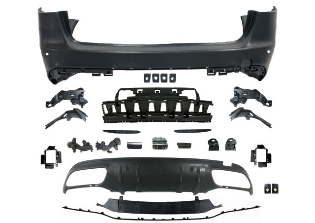 M. BENZ C-CLASS  W205 AMG C63/C43 R/B ASSY W/ PDC HOLE W/ TWIN DIFFUSER