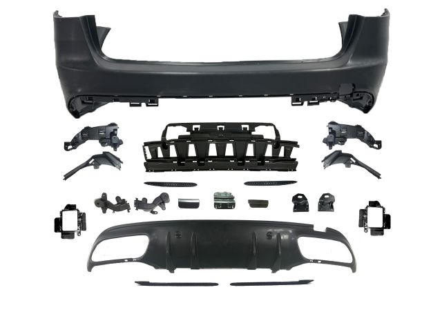 M. BENZ C-CLASS  W205 AMG C63/C43 R/B ASSY W/O PDC HOLE W/ TWIN DIFFUSER