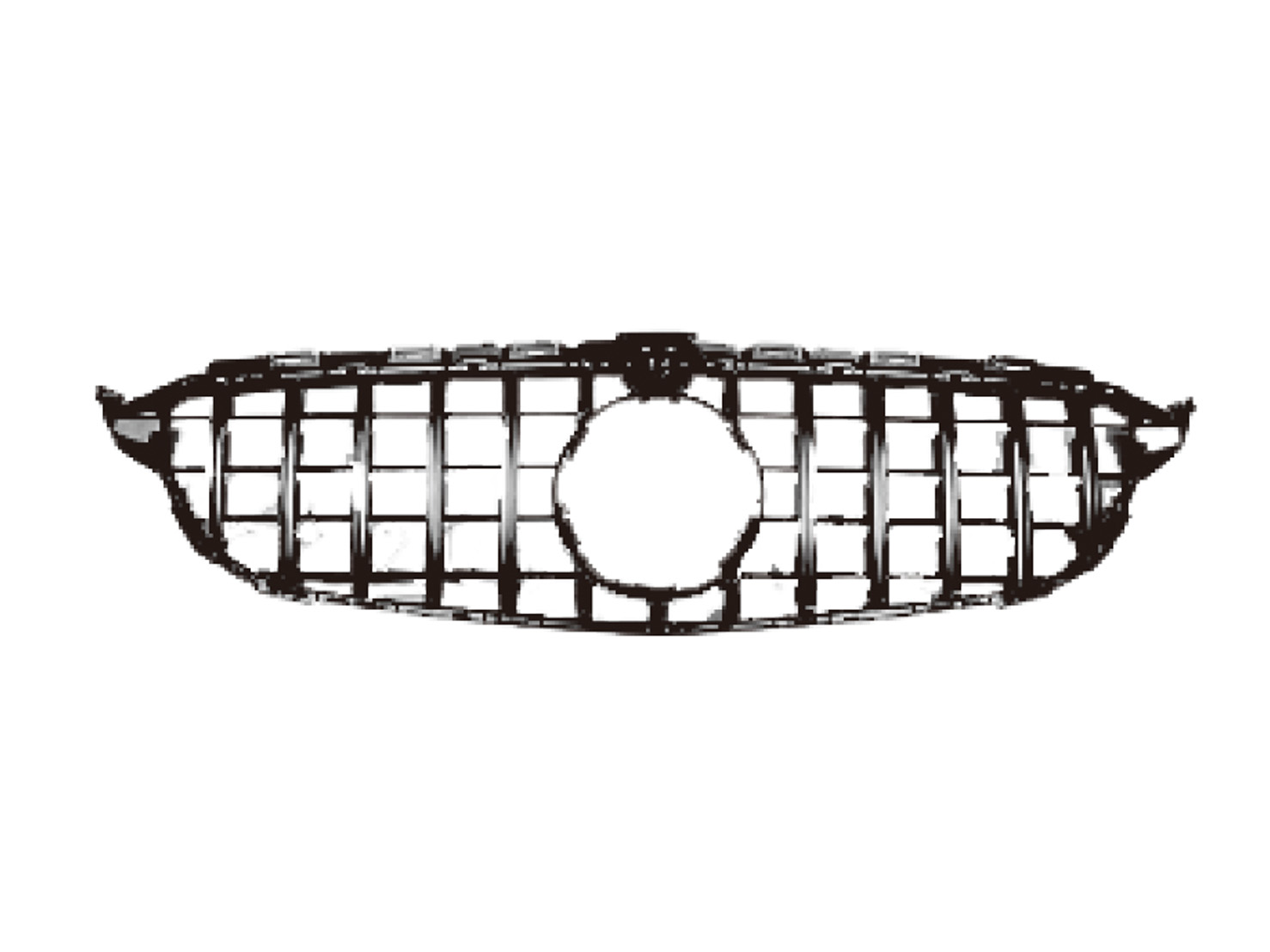 M. BENZ C-CLASS  W205 AMG C63/C43 GRILLE W/O BASE W/ UPPER & LOWER CAMERA BASE W/ PDC*1