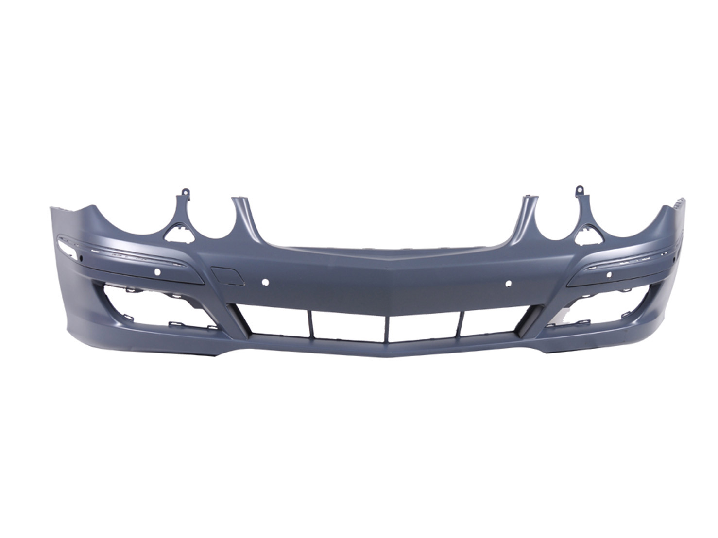 M. BENZ E-CLASS  W211 Avantgarde 2007-2009 FRONT BUMPER COVER WO/AMG STYLING PKG WO/SPORT PKG W/H/LAMP WASHER W/PARKTRONIC PTM