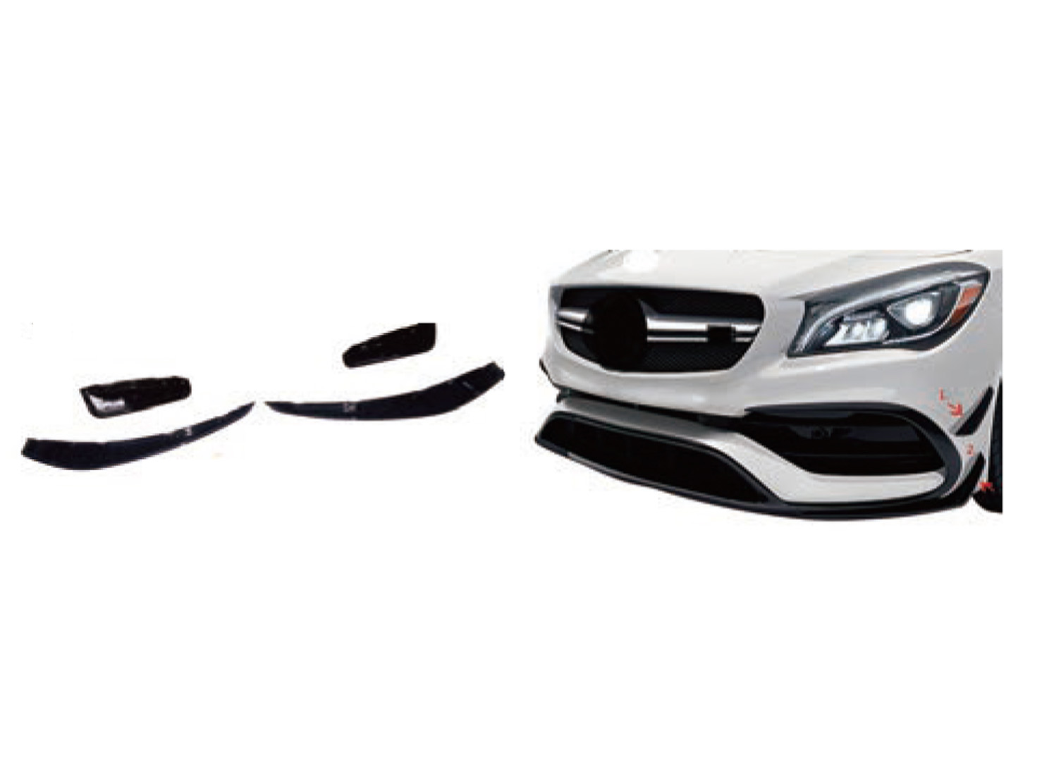 M. BENZ CLA-CLASS W117 FRONT LIP SET