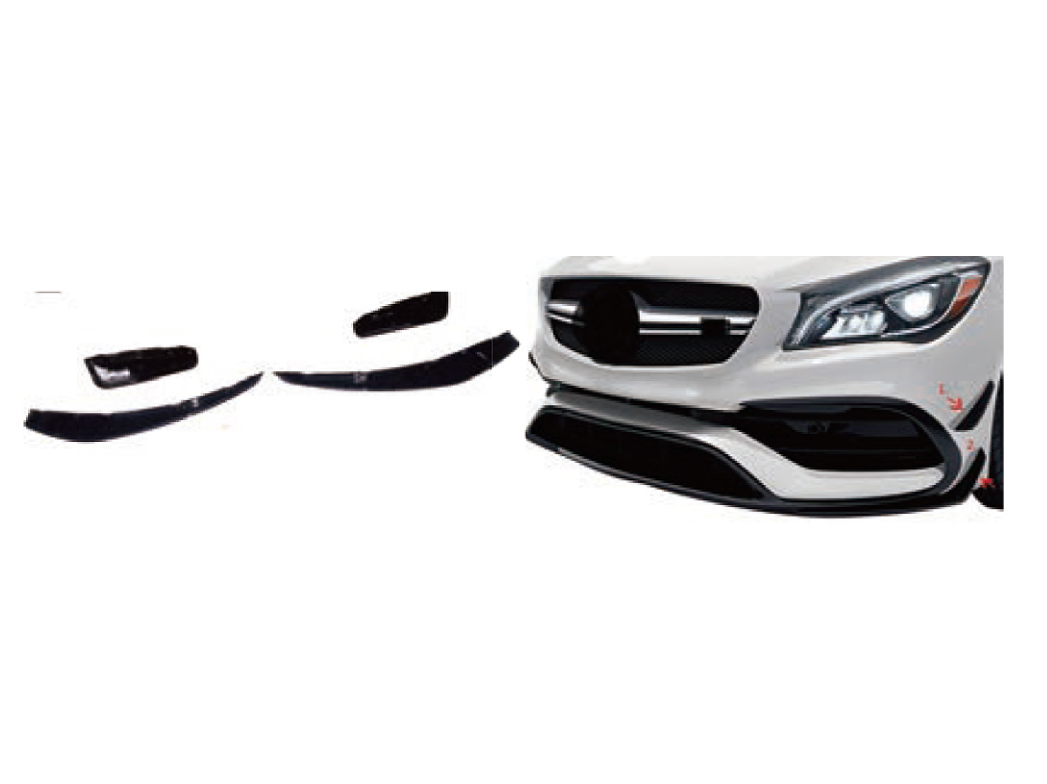 M. BENZ CLA-CLASS W117 FRONT LIP SET
