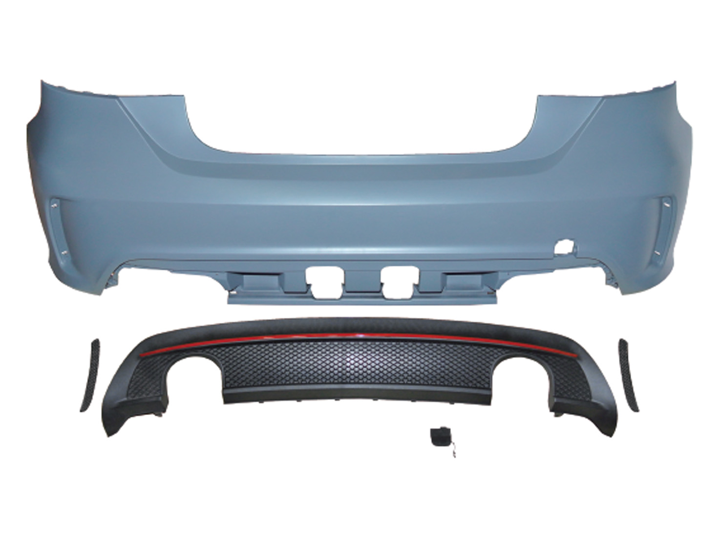 M. BENZ A-CLASS W176 A250 AMG REAR BUMPER ASS'Y W/O PDC W/ (0-0) TYPE LOWER DIFFUSER