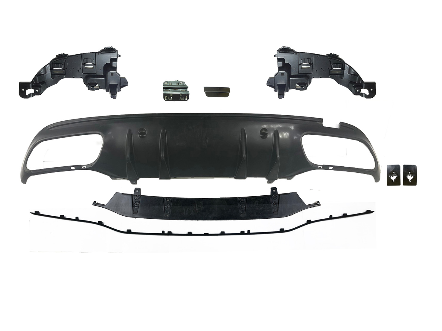 M. BENZ C-CLASS  W205 AMG C63/C43 REAR DIFFUSET SET W/ PDC HOLE