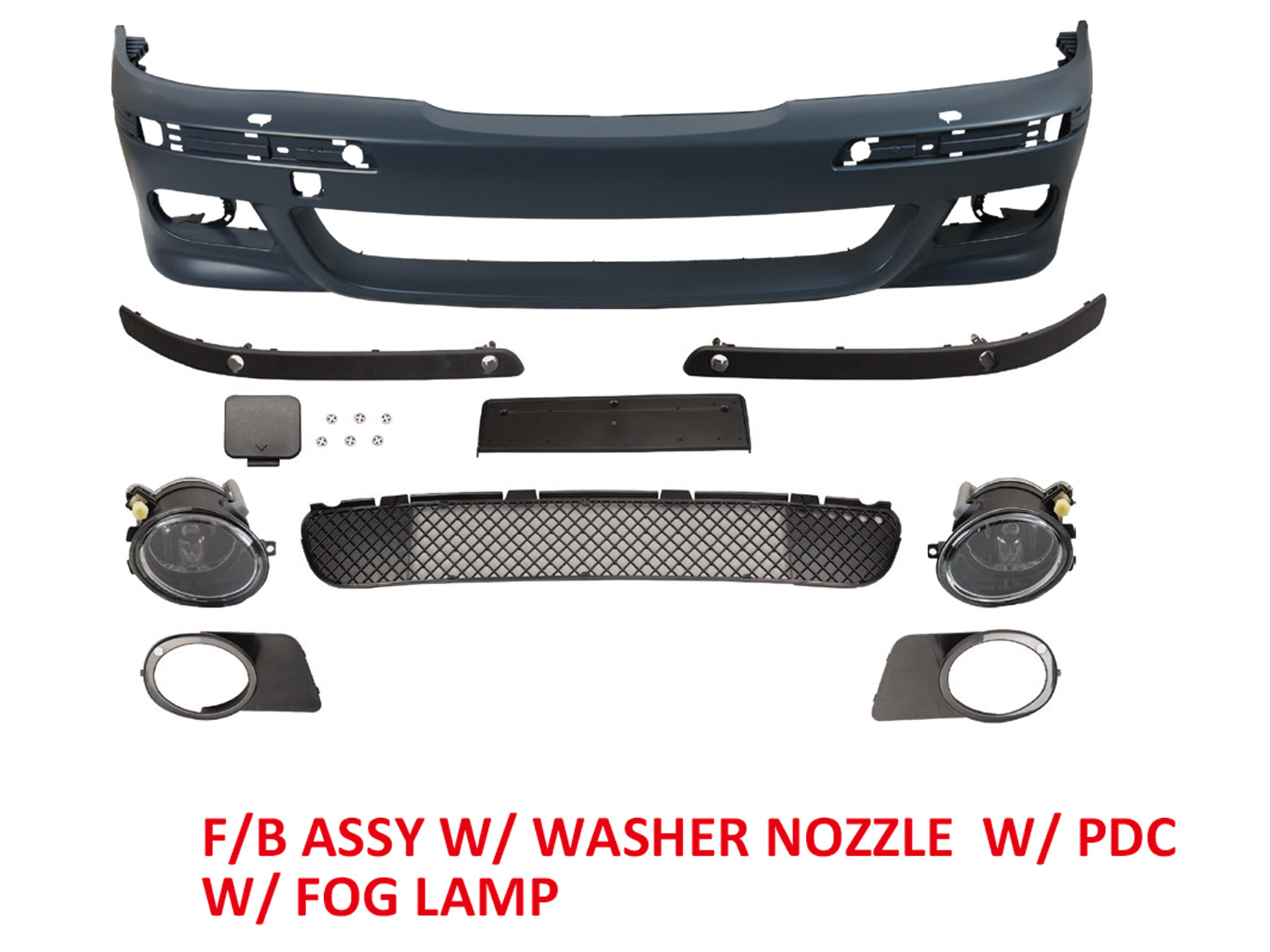 BMW 5 SERIES  E39 M5 F/B ASSY' W/ WASHER HOLE W/ PDC W/ FOG LAMP