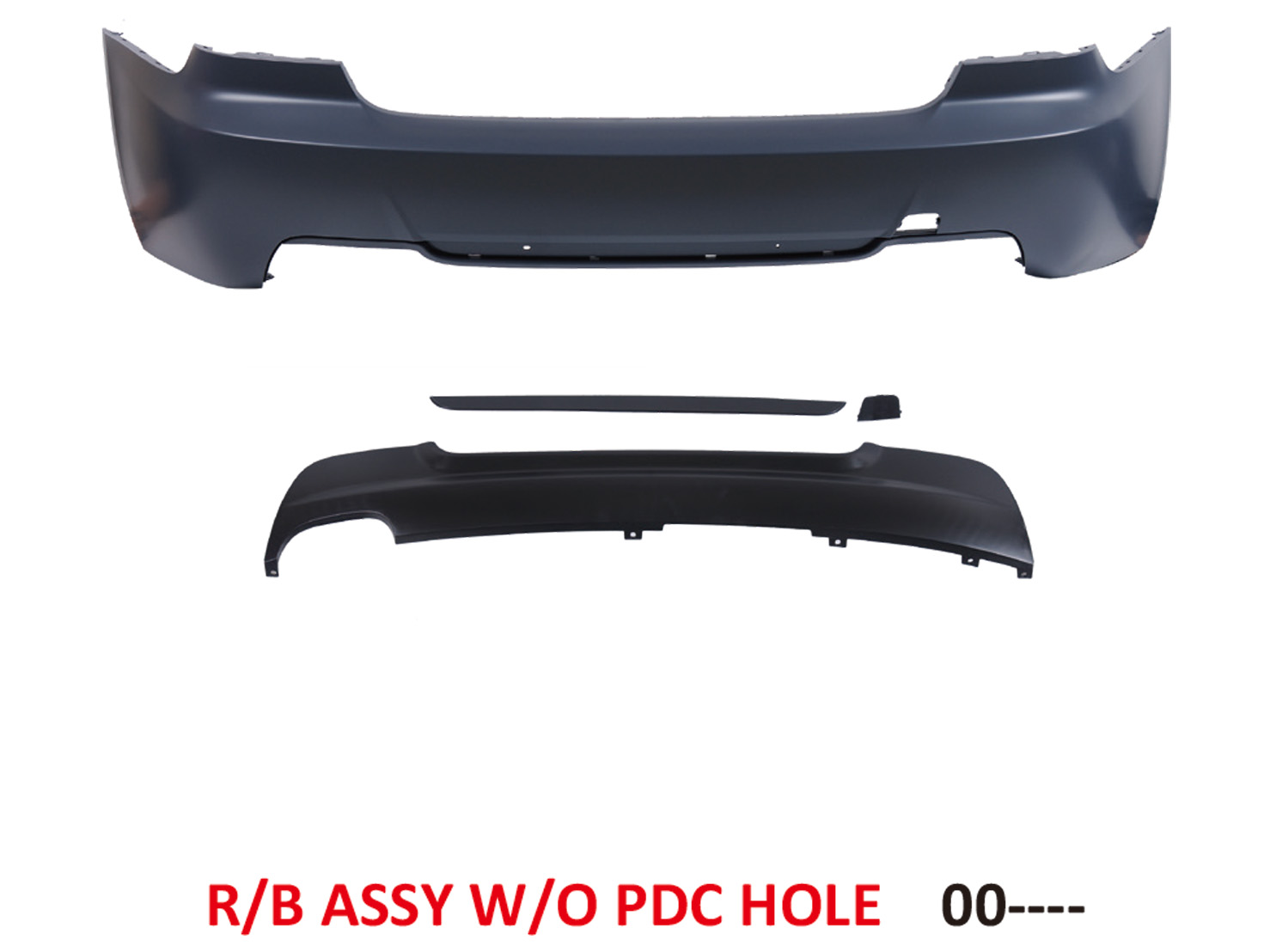 BMW 3 SERIES  E92 Coupe REAR BUMPER COVER W/O P.D.S HOLE W/ASS'Y