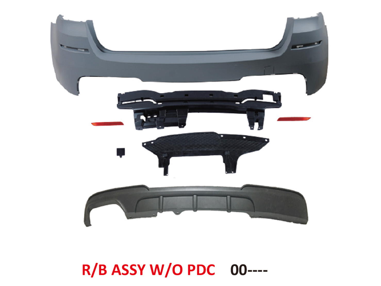BMW 5 SERIES  F10 M5/ M Performance REAR W/O PDC 00-- MP