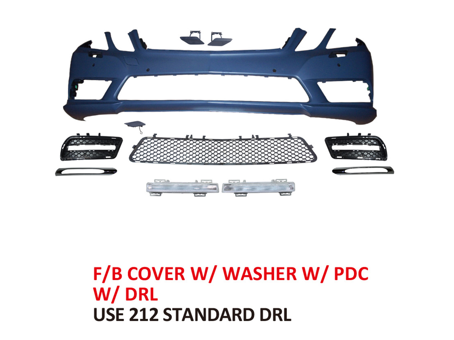 M. BENZ E-CLASS  W212 AMG F/B ASSY W/ WASHER W/ PDC  W/ FOG LAMP